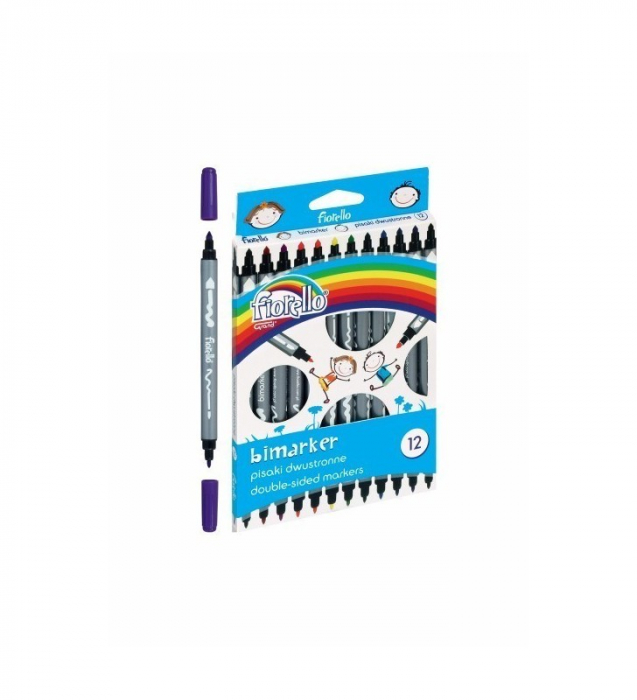 Set 12 carioci cu 2 capete Fiorello Bimarker [2]