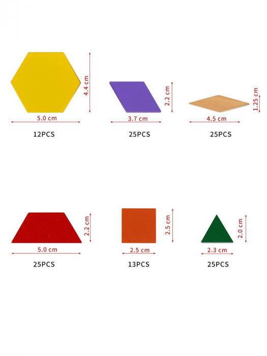 Joc tangram din lemn 125 piese - Puzzle Blocks Unlimited puzzle [5]