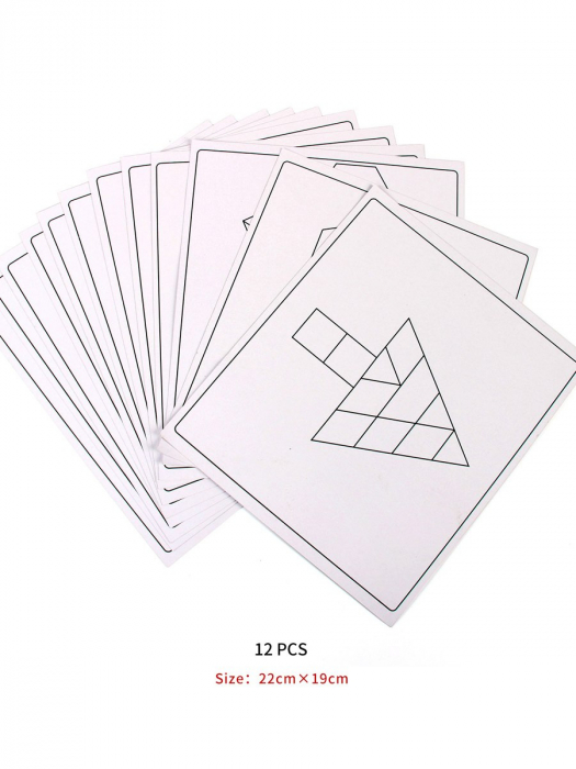 Joc tangram din lemn 125 piese - Puzzle Blocks Unlimited puzzle [6]