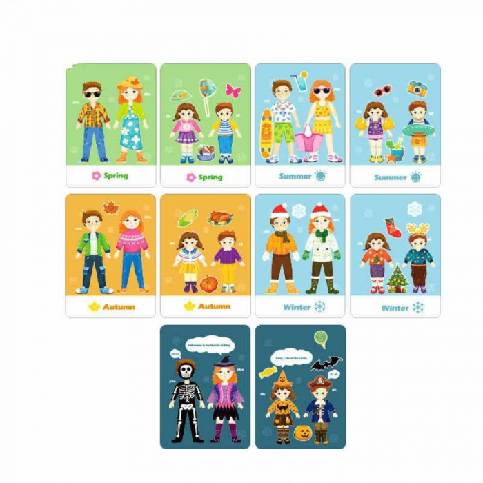 Set magnetic ÎMBRACĂ FAMILIA- Magnetic Dress-up Puzzle Family [6]