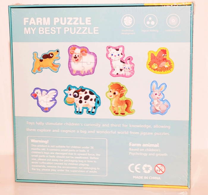 Puzzle din 36 de piese ANIMALE DE LA FERMĂ [2]