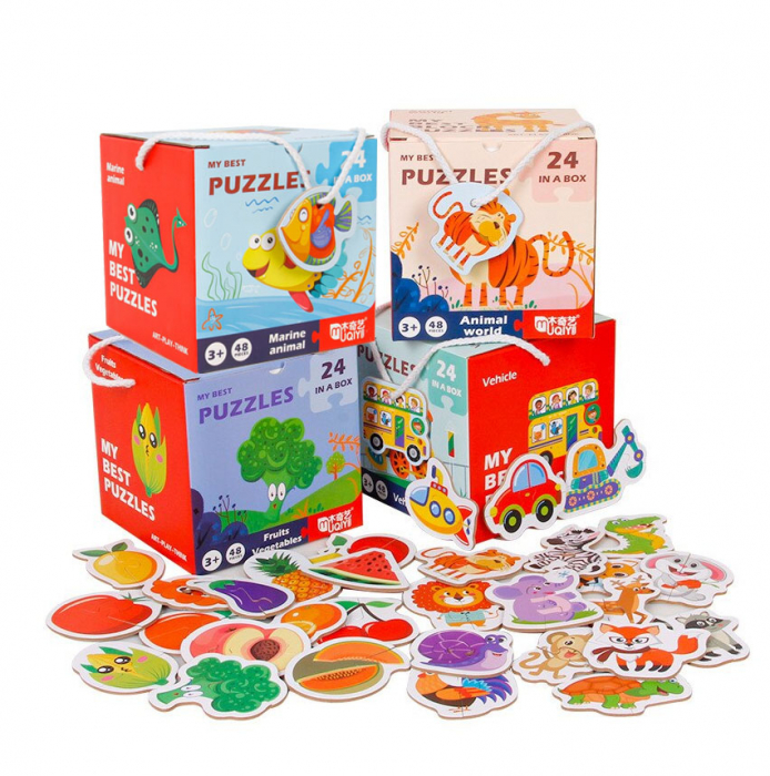 Set 24 puzzle din 2 bucăţi- LUMEA ANIMALELOR-MY BEST PUZZLES 24 IN A BOX ANIMAL WORLD [3]