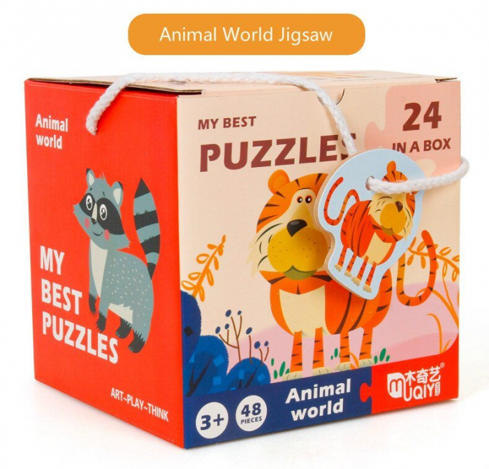 Set 24 puzzle din 2 bucăţi- LUMEA ANIMALELOR-MY BEST PUZZLES 24 IN A BOX ANIMAL WORLD [2]