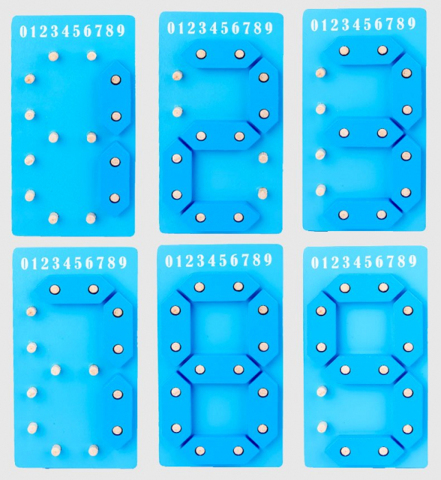 Jucărie din lemn pe roţi cu sortator cifre şi operaţii matematice - Digital building block car [3]