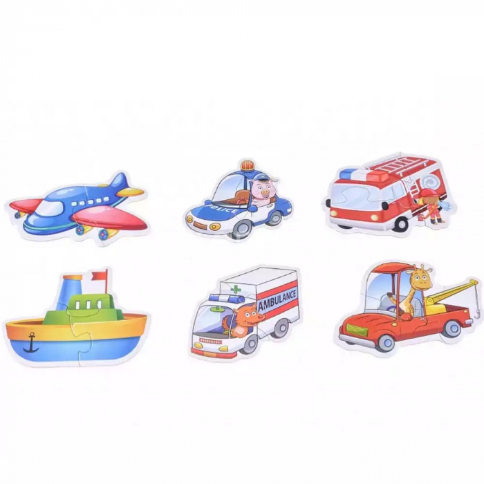 Set 6 puzzle piese mari MAŞINI DE INTERVENŢIE - Rescue Squad 6 in a box [2]