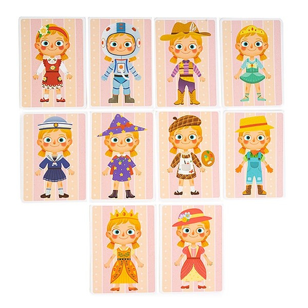 Gentuţă din lemn cu puzzle magnetic ÎMBRACĂ FATA [3]