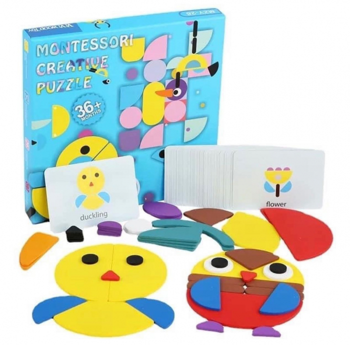 Puzzle creativ de tip tangram - Montessori creative puzzle [2]