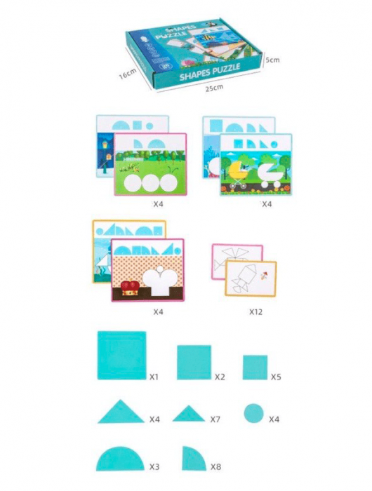 Puzzle creativ de tip tangram - Shapes Puzzle [6]