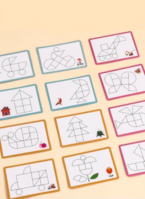 Puzzle creativ de tip tangram - Shapes Puzzle [8]