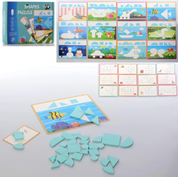 Puzzle creativ de tip tangram - Shapes Puzzle [5]