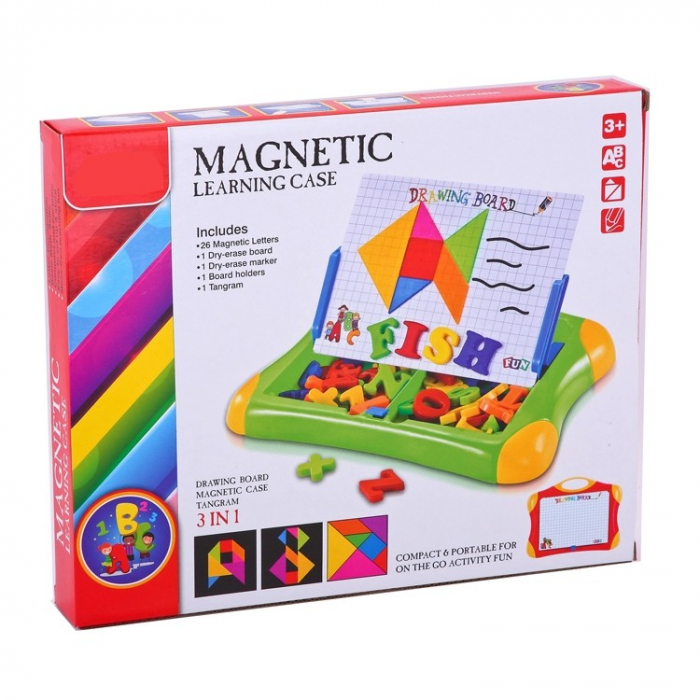 Tăbliţă de desenat, litere magnetice şi tangram magnetic 3 în 1 [2]