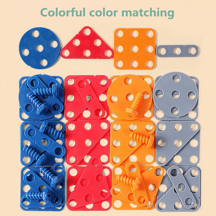 Set de construit gentuţă cu şuruburi, pioneze şi figurine - 3D screw puzzle box [6]