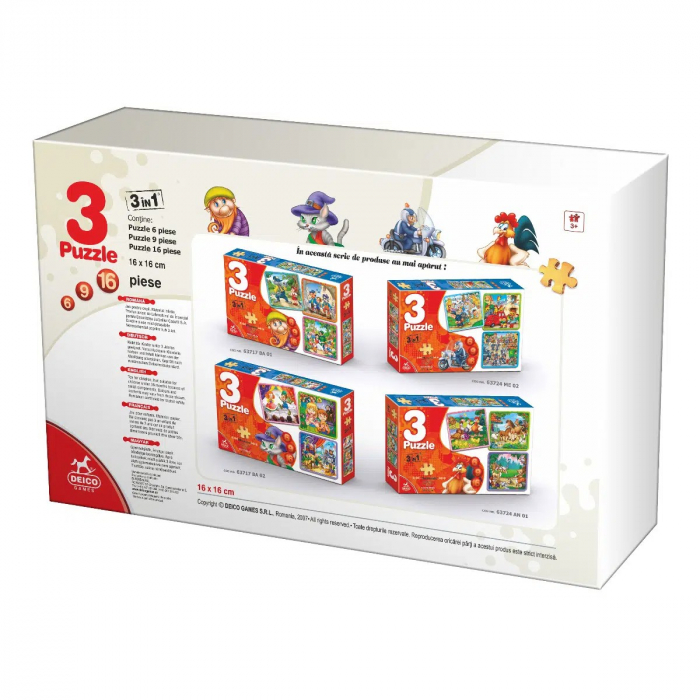 3 puzzles Meserii: 6, 9 și 16 piese [2]