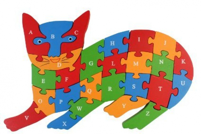 Puzzle PISICA din lemn, cu piese mari [2]
