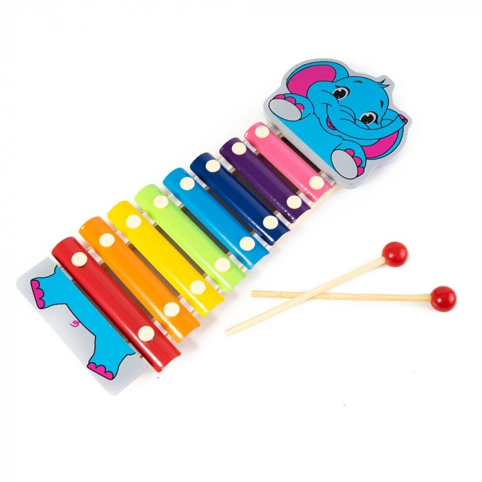 Xilofon din lemn cu animăluţe - Cartoon animal hand knock piano series [4]
