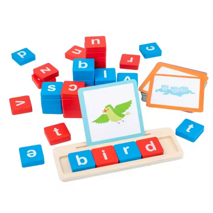 Joc educativ din lemn - Învaţă literele si scrie cuvinte in limba engleza [1]