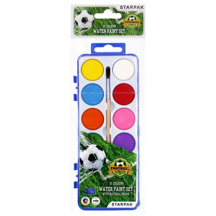 Acuarele cu pensula Starpak, Fotbal, 12 culori [1]