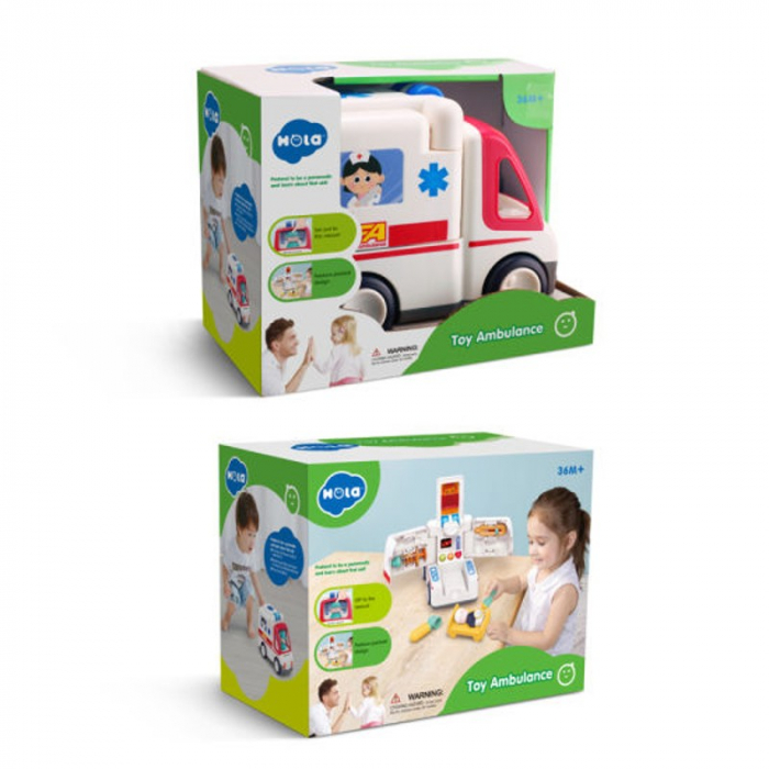 Ambulanța interactivă cu paramedic si pacient Hola Toy Ambulance [7]
