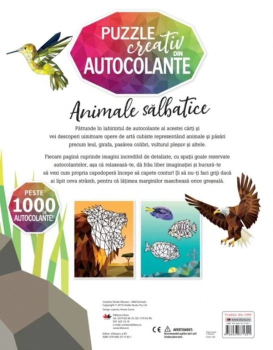 Animale salbatice. Puzzle creativ din autocolante [2]