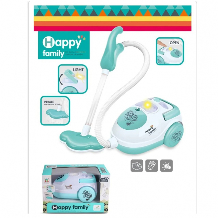 Aspirator cu sunete şi lumini HAPPY FAMILY alb + bleu [2]