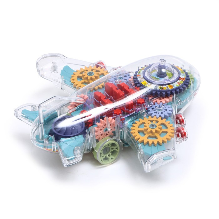 AVION cu sunete şi lumini cu carcasă transparentă HAPPY CHILDHOOD GEAR AIRLINER [4]