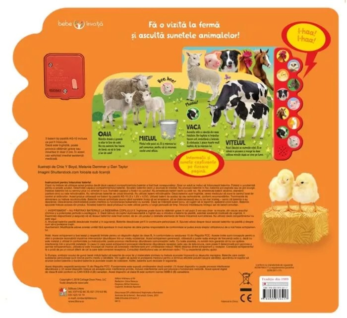 Bebe invata. Animale de la ferma. Carte cu sunete [2]