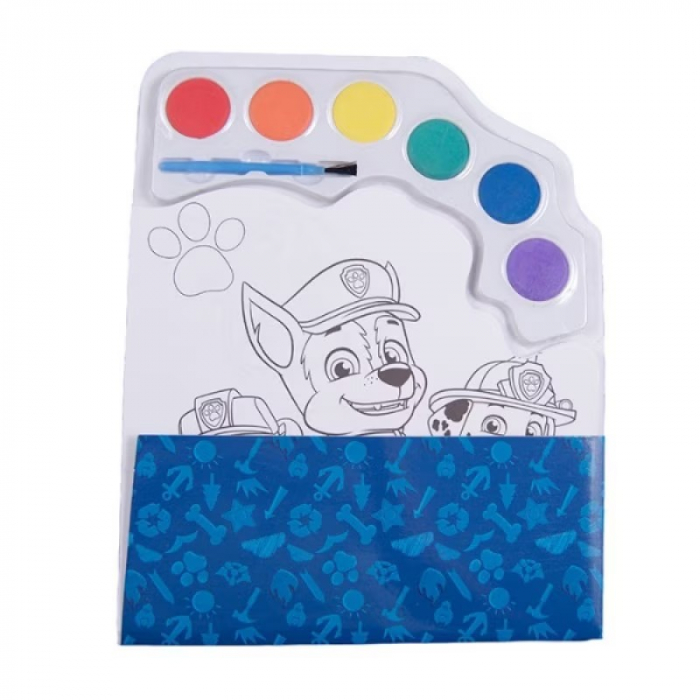 Caiet de colorat cu acuarele si pensula Patrula Catelusilor [2]