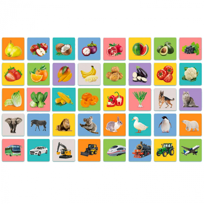 Carduri vizuale trigger cards fructe, legume, animale si vehicule 12-36 luni [3]