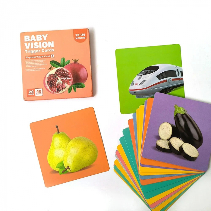 Carduri vizuale trigger cards fructe, legume, animale si vehicule 12-36 luni [2]