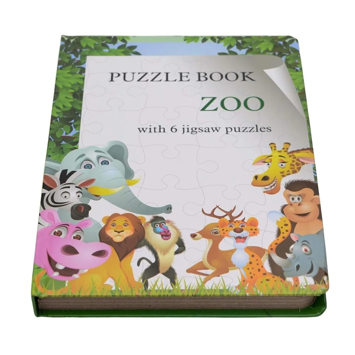 Carte cu 6 puzzle animale la Zoo 72 de piese [2]