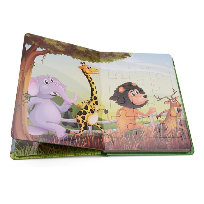 Carte cu 6 puzzle animale la Zoo 72 de piese [5]