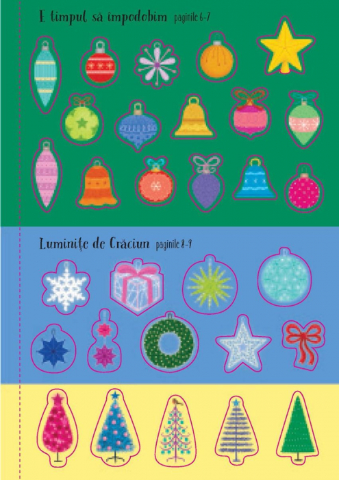 Carte cu stickere: Brazi de Craciun scanteietori (Usborne) [5]