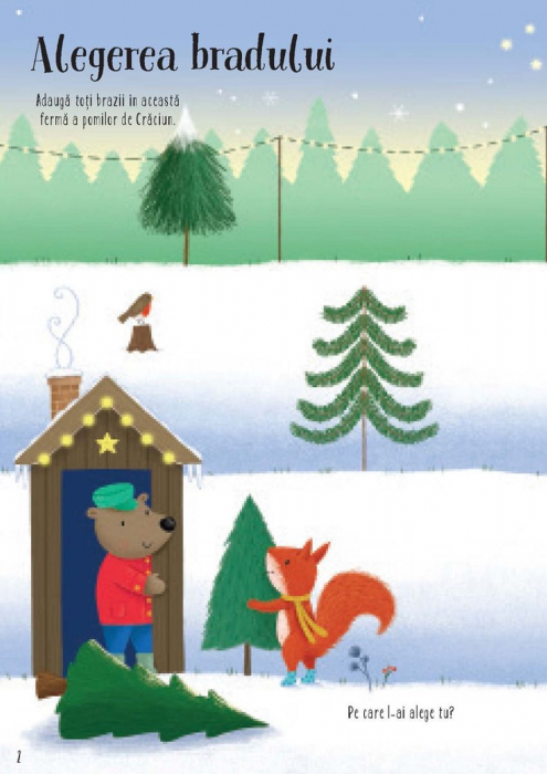 Carte cu stickere: Brazi de Craciun scanteietori (Usborne) [2]