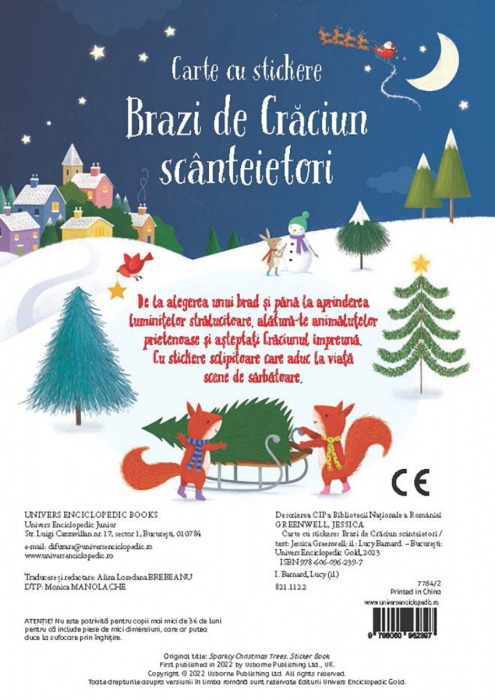 Carte cu stickere: Brazi de Craciun scanteietori (Usborne) [6]