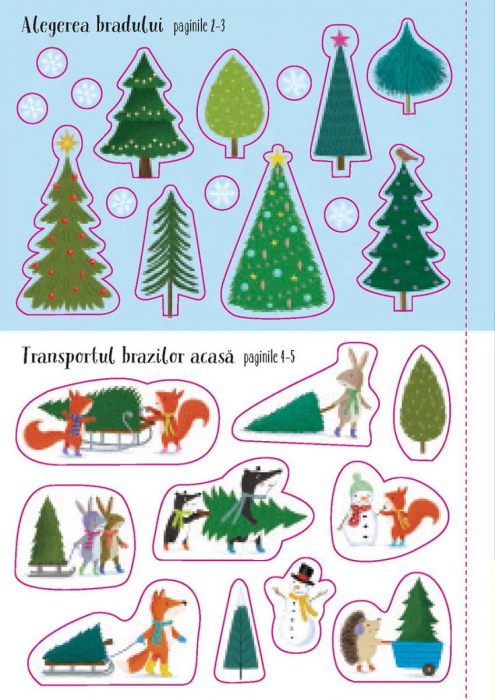 Carte cu stickere: Brazi de Craciun scanteietori (Usborne) [4]