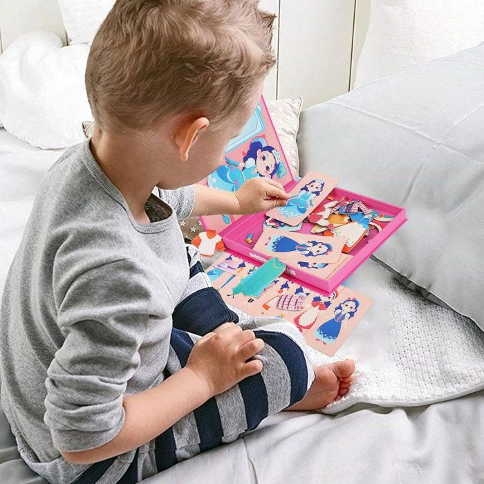 Carte magnetică puzzle Imbraca fata Girl Change clothing [6]