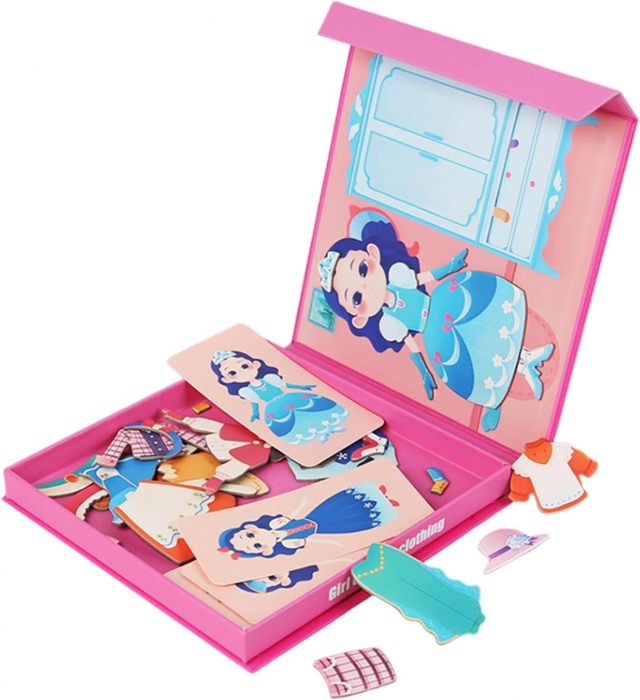 Carte magnetică puzzle Imbraca fata Girl Change clothing [1]