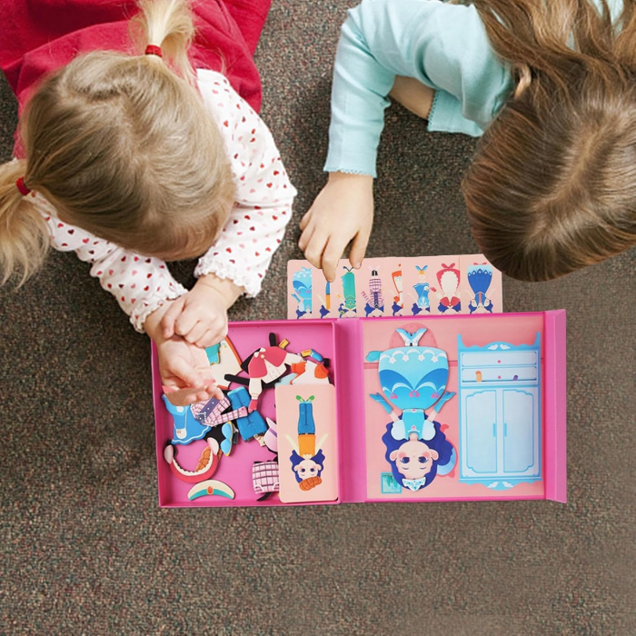 Carte magnetică puzzle Imbraca fata Girl Change clothing [5]