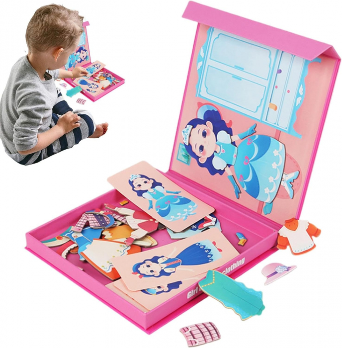 Carte magnetică puzzle Imbraca fata Girl Change clothing [3]