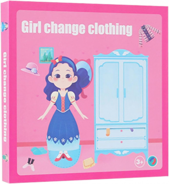 Carte magnetică puzzle Imbraca fata Girl Change clothing [7]