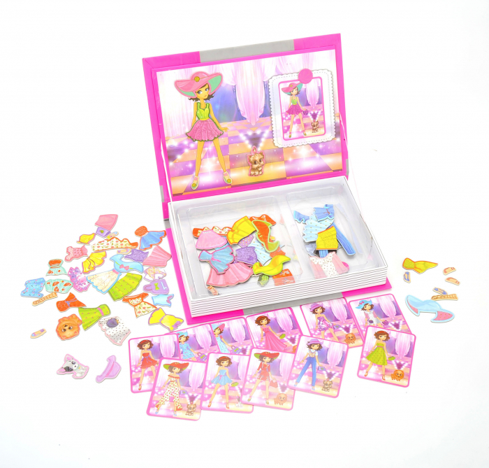 Carte magnetică puzzle IMBRACA FATA - Magnetic Book Princess dress up puzzle [5]