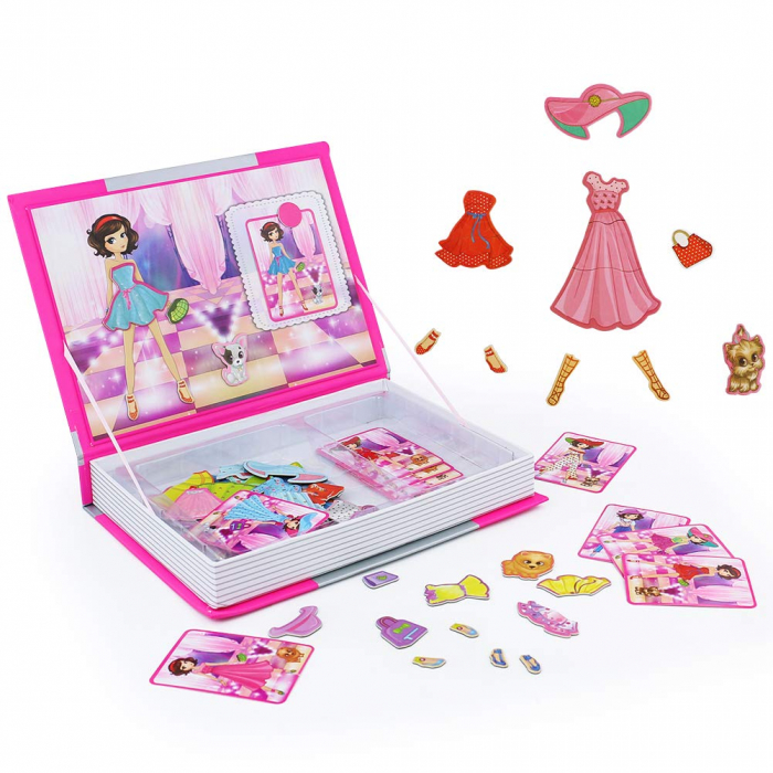 Carte magnetică puzzle IMBRACA FATA - Magnetic Book Princess dress up puzzle [6]