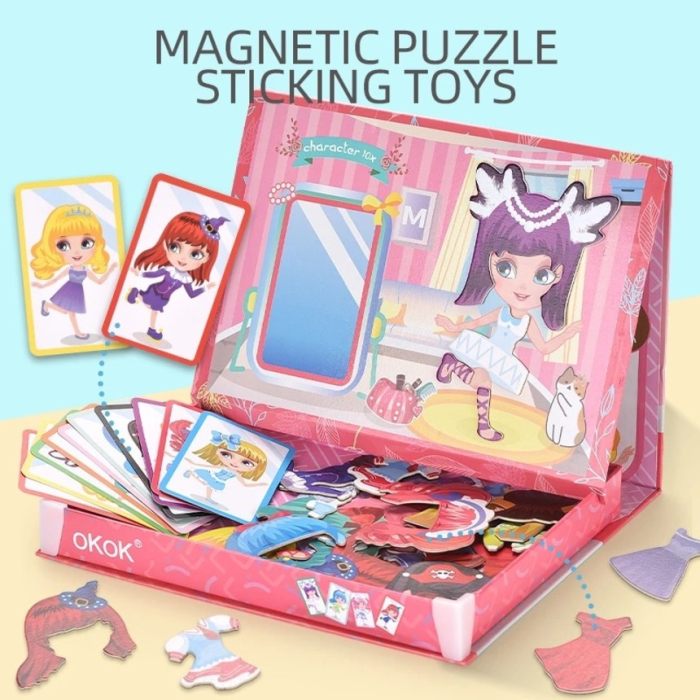 Carte magnetică puzzle Imbraca fetita Magnetic Girl dress up game [2]