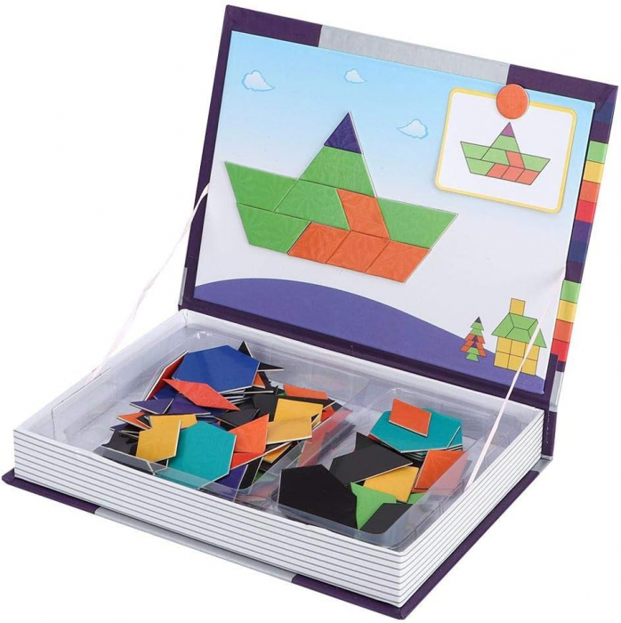 Carte magnetică puzzle TANGRAM- Magnetic Book jigsaw puzzle [4]