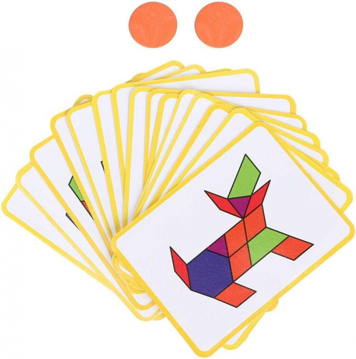 Carte magnetică puzzle TANGRAM- Magnetic Book jigsaw puzzle [3]