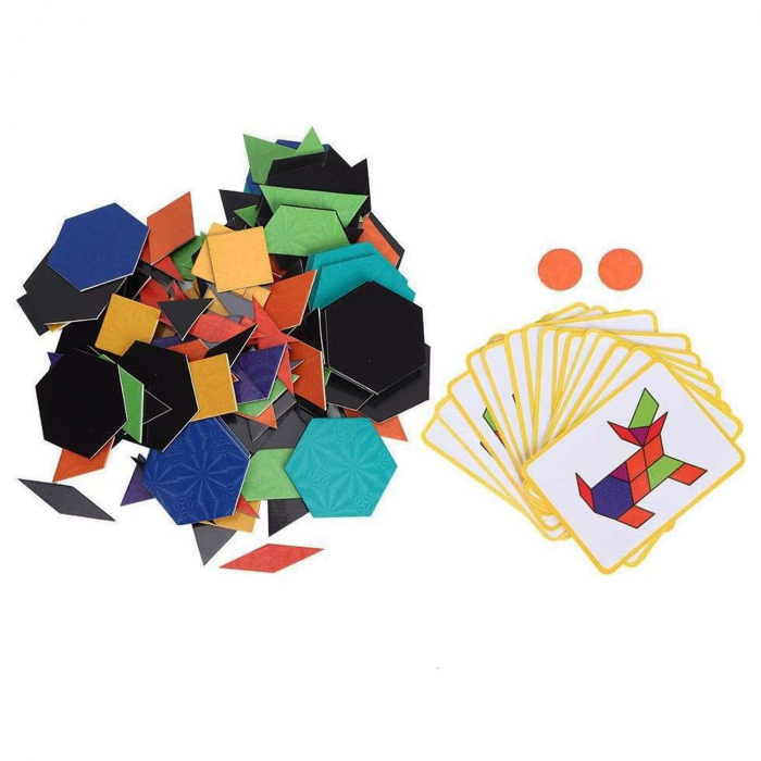 Carte magnetică puzzle TANGRAM- Magnetic Book jigsaw puzzle [2]