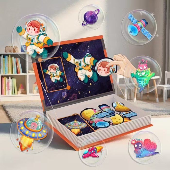 Carte magnetica tip puzzle 49 de accesorii Spatiul cosmic [2]