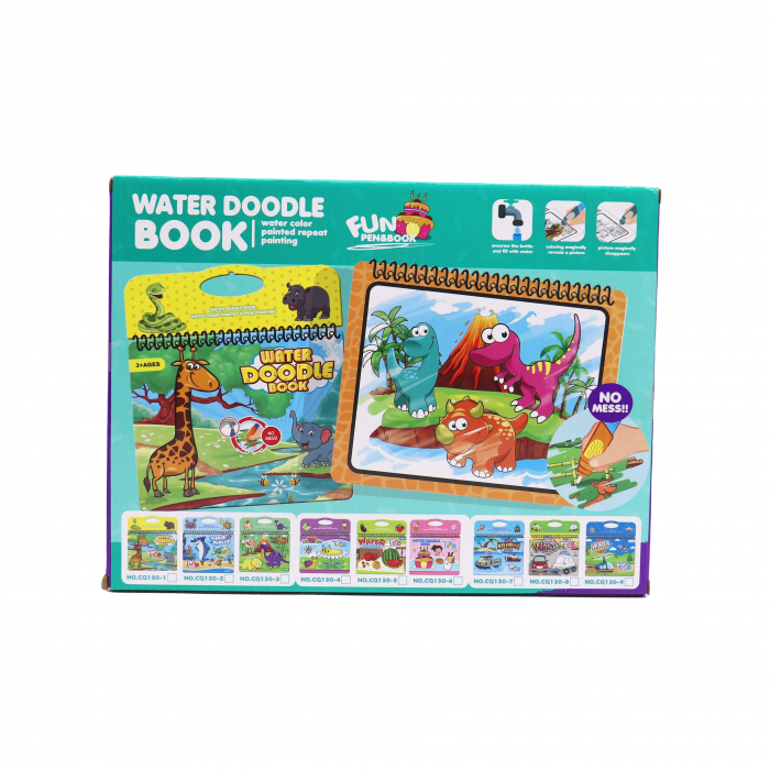 Carte reutilizabilă de colorat cu apă Doodle Water Book- fructe şi legume 2 [2]