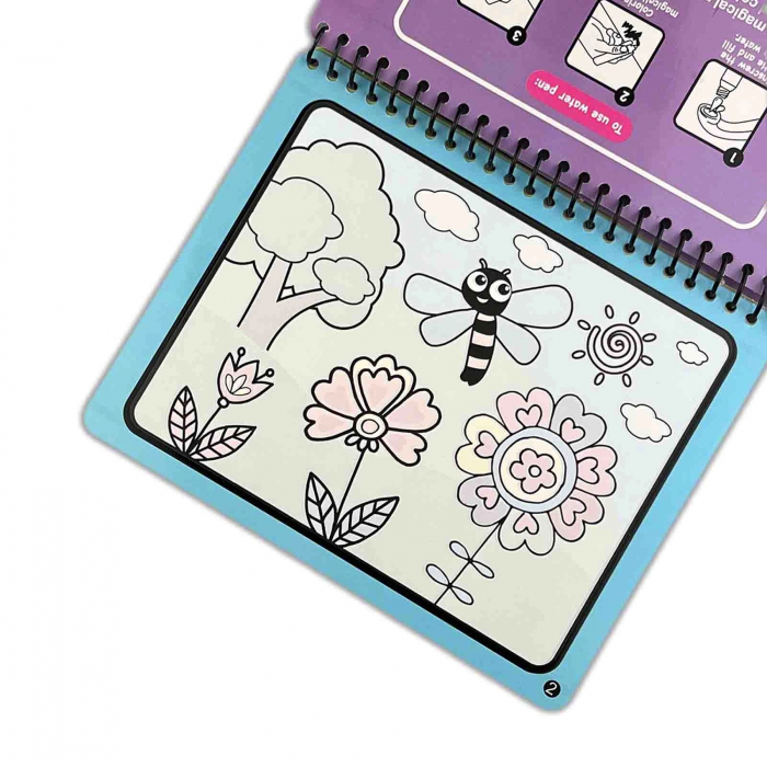 Carte reutilizabilă de colorat cu apă Doodle Water Book- IN NATURA 2 [2]