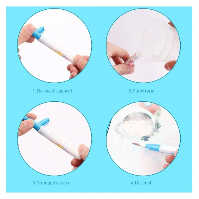 Carte reutilizabilă de colorat cu apă Magic Water Book- Frozen [2]